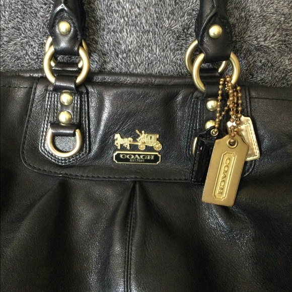 Coach black leather convertible shoulder bag - Picture 6 of 16